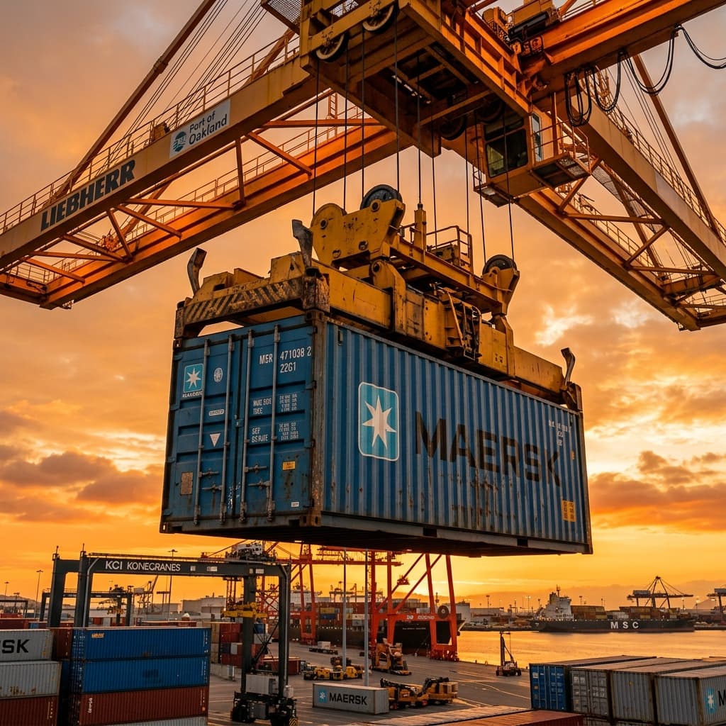 Shipping Container and Crane